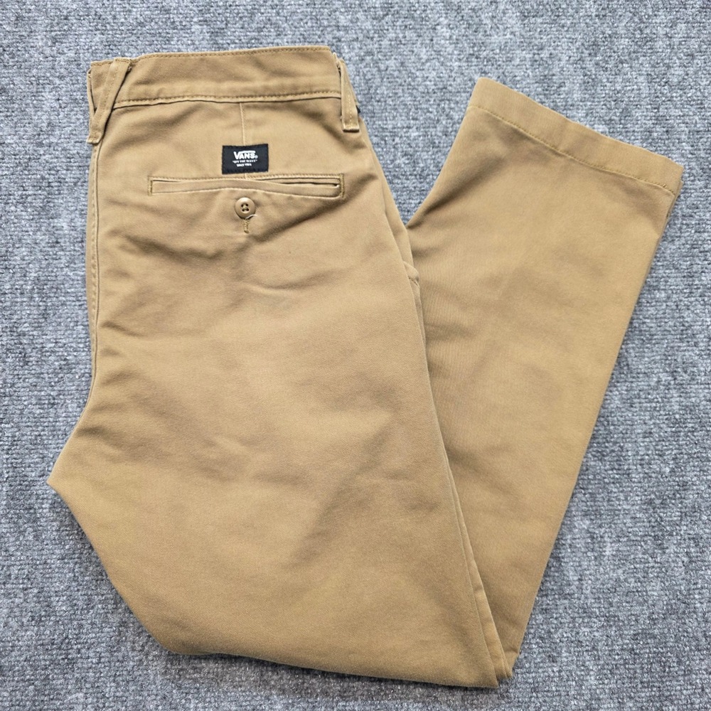 Vans Chino Pants Mens 32 Khaki Slim Fit Stretch Skate Streetwear Casual Workwear